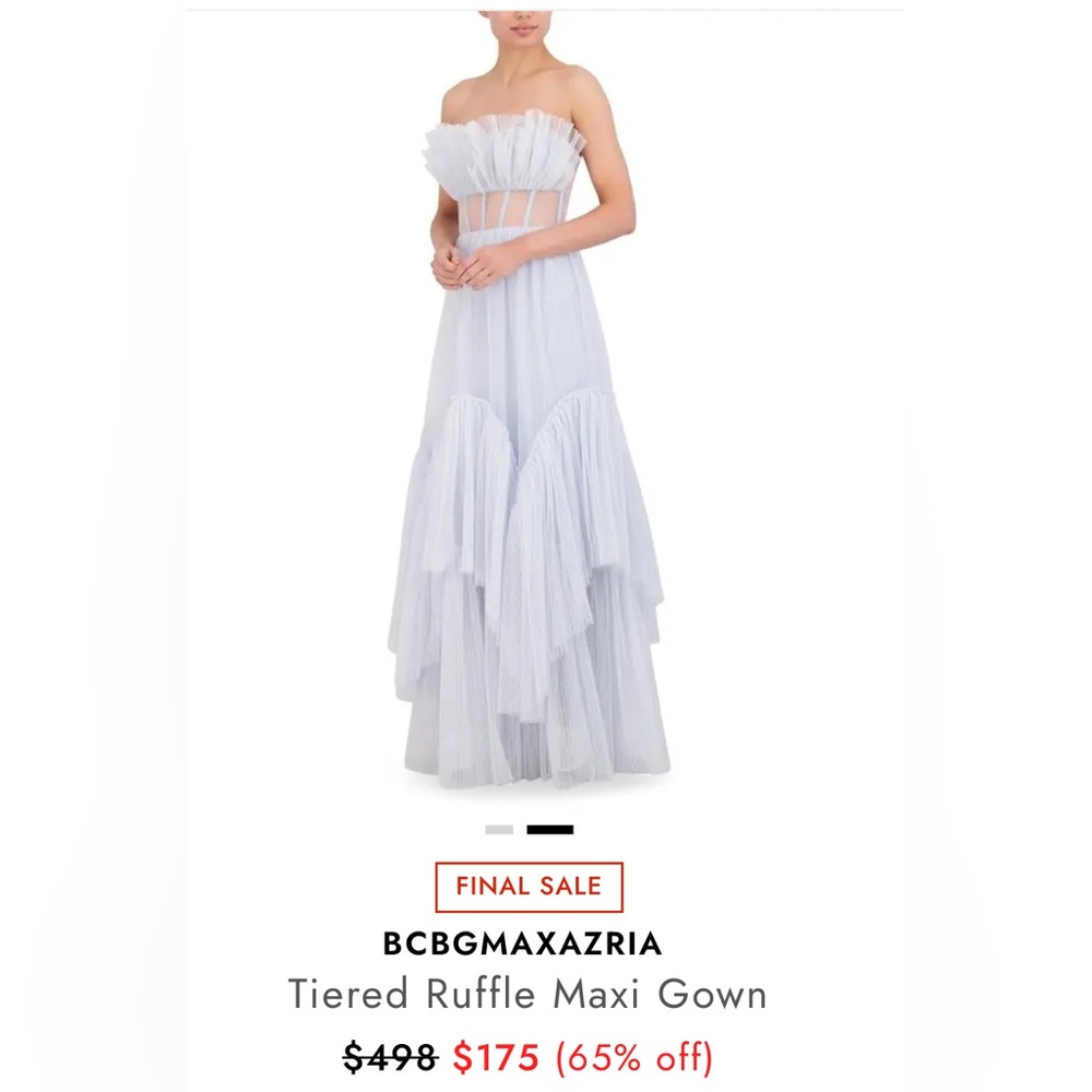 BCBG / BCBGMAXAZRIA Light Blue Layered Dress